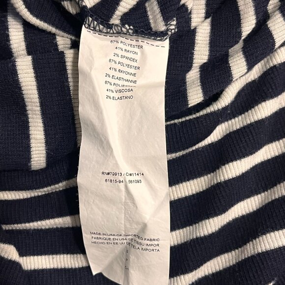 A Pea in the Pod Maternity Skirt S/P/CH Striped Maxi Knit Comfort USA Coastal - Picture 4 of 6